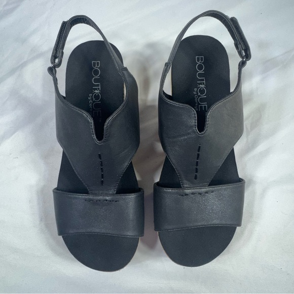 Boutique by Corky’s Women's Refreshing Black Wedge Sandals - Picture 3 of 9